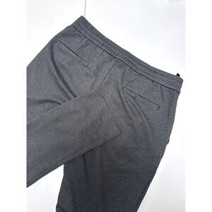 Sisley Mens Grey Houndstooth Slim Cropped Fit Trousers Pants Size 46 IT 34 US